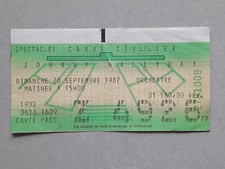 PLACE DE CONCERT JOHNNY HALLYDAY * PO PB 20 SEPTEMBRE 1987 BERCY
