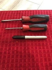 Jeu de tournevis Snap on 2 pièces poignée USA tête plate rouge