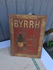 ANCIENNE TOLE EMBOUTIE PUBLICITAIRE BYRRH BISTRO CAFE no émaillée