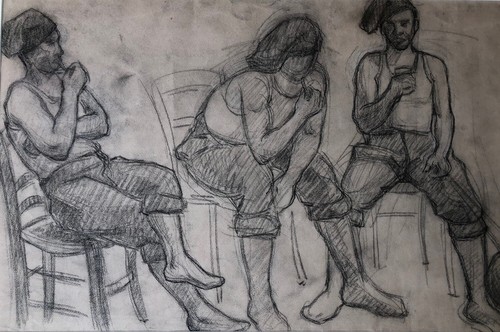 Dessin fusain ecole - dessin,