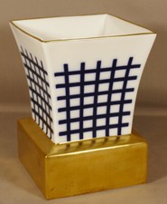 Bernardaud Salina Olivier Gagnère Vase édition Limité bleu 1970 Limoges