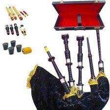 Écossais Highland Grande Cornemuse Téflon Matériel Argent Bouche Avec Coque