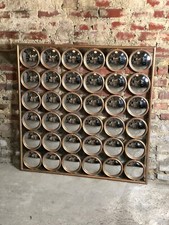 Miroir carré en métal doré avec 36 petits miroirs oeil de sorcière