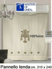 Store Lin Broderie A Main Dentelle aux Fuseaux Cantù Gigliuzzo Beige Cm.