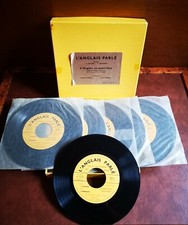 Vintage L'ANGLAIS PARLÉ En 4ème Coffret De 6 Disques 45 Tours Fernand Nathan 