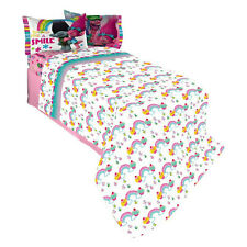 Trolls Queen Poppy Show Me A Smile Kids Full Sheet Set 4-Piece Bedding Set