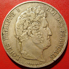 France.  Bel écu de 5 Francs Louis-Philippe tête laurée 1847 A.
