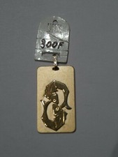 - MEDAILLE PLAQUE OR FIX SIGNE DU ZODIAQUE POISSON  FOND DE BIJOUTERIE TTB