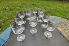 lot de 11 verres à vin  cristal de Baccarat modèle Richelieu h = 12,4 cm