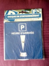 disque de stationnement zone bleue bleu  parking France Europe 15 cm x 15 cm pvc