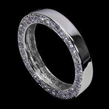 En Argent Sterling 925 Bague Rond Tanzanite Gemmes Naturelles Bijoux Taille 7