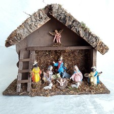ANCIENNE CRÊCHE DE NOËL EN BOIS