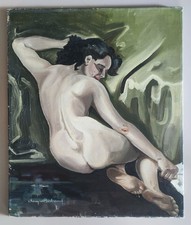 Tableau Denyse BERTRAND (1921-2011) huile sur toile signée nu féminin