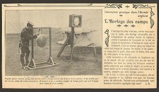 ARMEE ANGLAISE ENGLISH ARMY HORLOGE CLOCK  IMAGE PRINT 1910