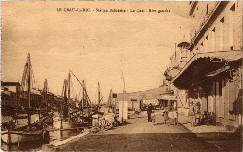 Cpa grau roi station - le, grau-du-roi