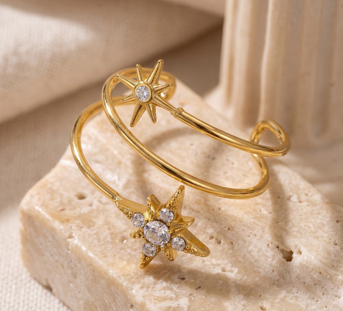 Bague ajustable triple anneaux - triple,