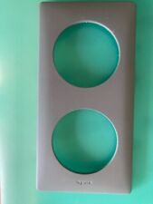 Plaque double  legrand celiane neutre 2 postes ciment 68742