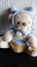 doudou ours en papillon bleu    fisher price nature  bearries  2003