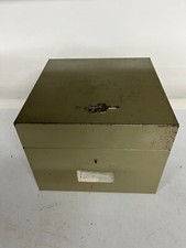 Boite à fiches en métal 21 x 21 x 16 cm avec les clés Flambo, années 60