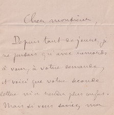 Pierre LOTI - Lettre autographe signée - confesse sa fatigue et son surmenage