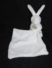 🍀DOUDOU ET COMPAGNIE DC4098 Peluche Lapin Blanc Mouchoir Carré Double NEUF