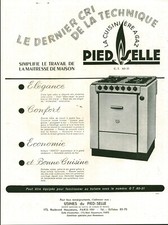 Publicité ancienne cuisinière Pied-Selle issue de magazine 1949