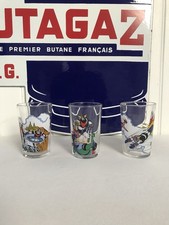 🪩 Lot 3 verres moutarde GOLDORAK 1970 dessin animé vintage AMORA Antenne 2 🇫🇷