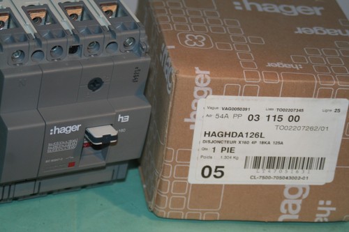 Disjoncteur x160 18ka 125a - x160,