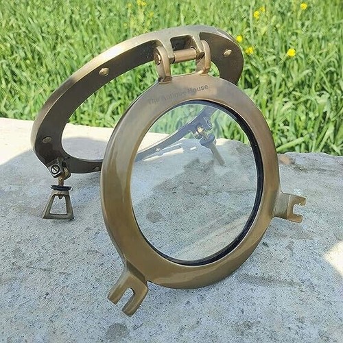 Ancien hublot transparent - , 12