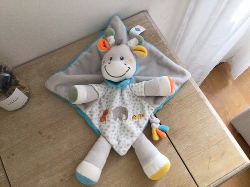 Doudou plat girafe - plat, tex