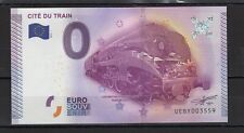 Billet touristique Euro souvenir 0 euro 2015. Cité du train à Mulhouse  .