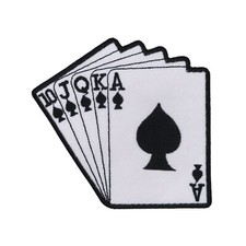 à partir de37★Cartes Royal Flush Poker écusson application image à repasser p...