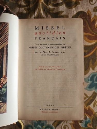 Missel quotidien français - missel,
