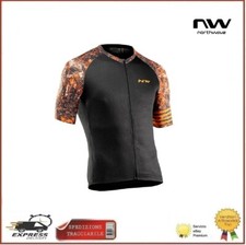 Maillot de vélo de cyclisme Northwave Blade manches courtes noir orange respi...