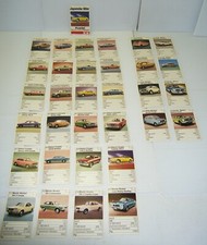 Vintage Rare 1960's Japanske Biler (Japanese Cars) Quartet Foreign Car Card Set.
