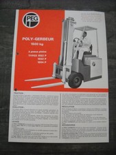 CATALOGUE/BROCHURE POLY-GERBEUR PEG TYPE 1552 P -  1553 P - 1554 P