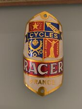 Ancienne plaque de vélo Cycles RACER Cyclisme