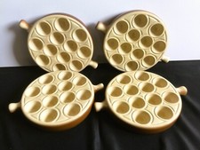 Emile Henry Lot de Poêlons A Escargots 12 Trous (4) Vintage