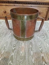 Ancien ferrat mesure a grains en cuivre 