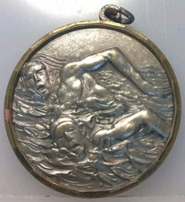 Médaille natation argenté - médaille,