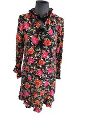 Superbe Robe Colorée 100% Soie Sandro T1 Comme Neuve