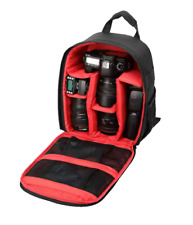 Sac à Dos Étanche Rembourré pour Appareil Photo Reflex Video Caméra Rouge