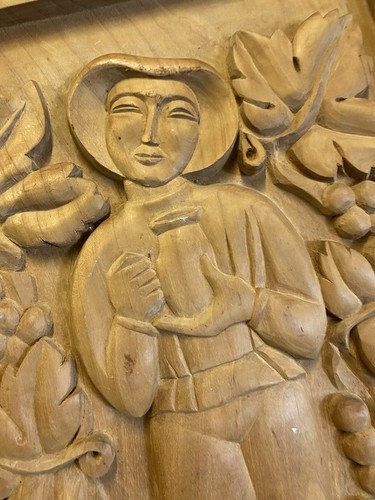 Panneau bois sculpté bas - panneau,