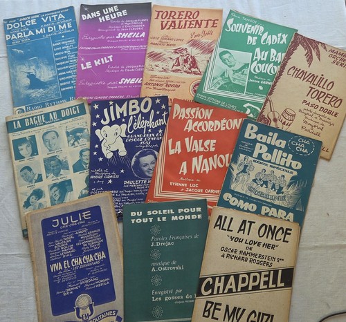 Lot partitions musique 1960 - partitions, 1960's