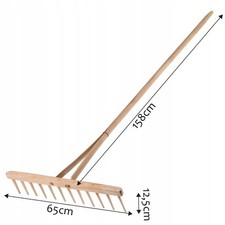 Râteau KADAX, râteau à foin avec long manche en bois, râteau...