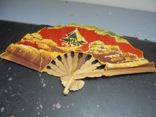 Eventail Bois et Tissu