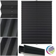 Store plissé sur mesure store pliant montage store dans la barre de verre noir