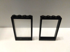 VINTAGE pièces lego 2 fenêtres noir     en l état