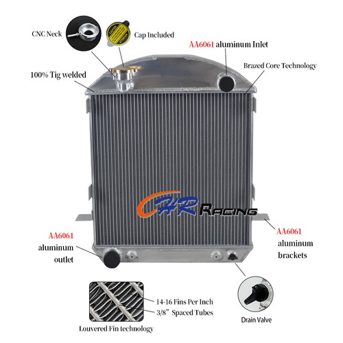 Row aluminum radiator - aluminum,