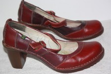 EL NATURALISTA Escarpins à Brides Cuir  Bordeaux T 39 TBE